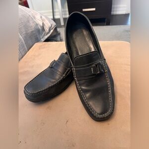 Geox Men's Dark Leather Slip-On Loafers